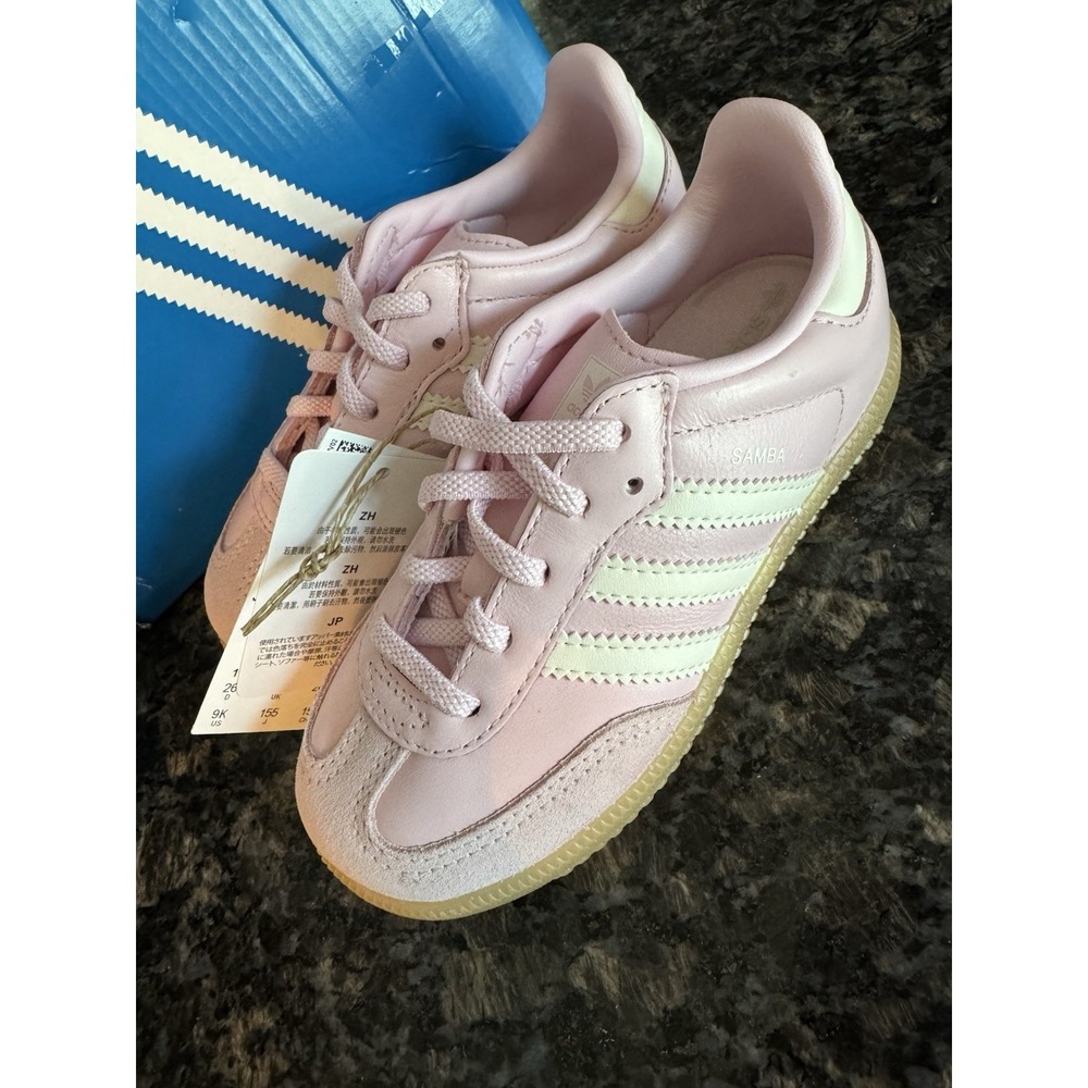 Adidas Originals Samba OG Casual Shoes JR3165 Pink/White/Gum Kids' Toddler 9k - Picture 2 of 6